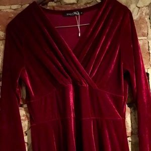 Red Full Full Length  Holiday dress